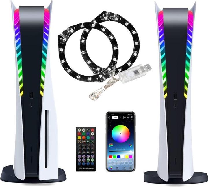 Immagine prodotto Ueli Express Luce LED RGB Bluetooth controllata tramite app per Playstation 5 (PS5)