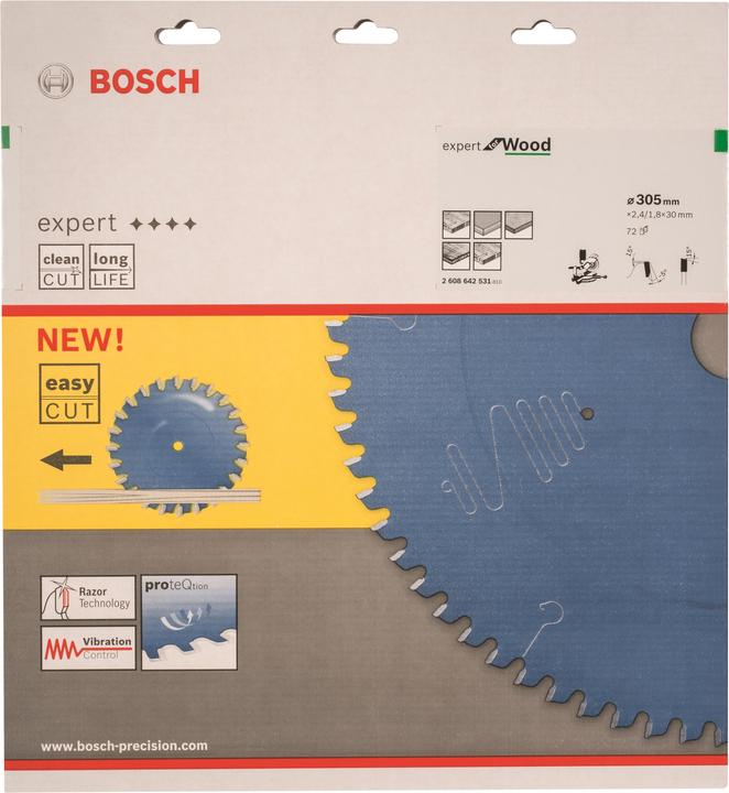 Produktbild Bosch Professional Zubehör Kreissägeblatt Expert for Wood, 305 x 30 x 2,4 mm, 72