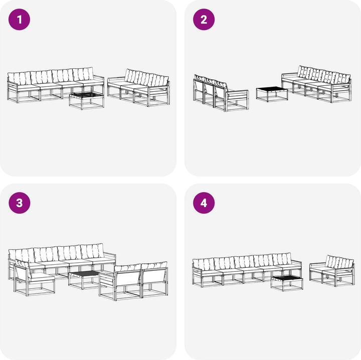 Produktbild vidaXL Outdoor-Sofa