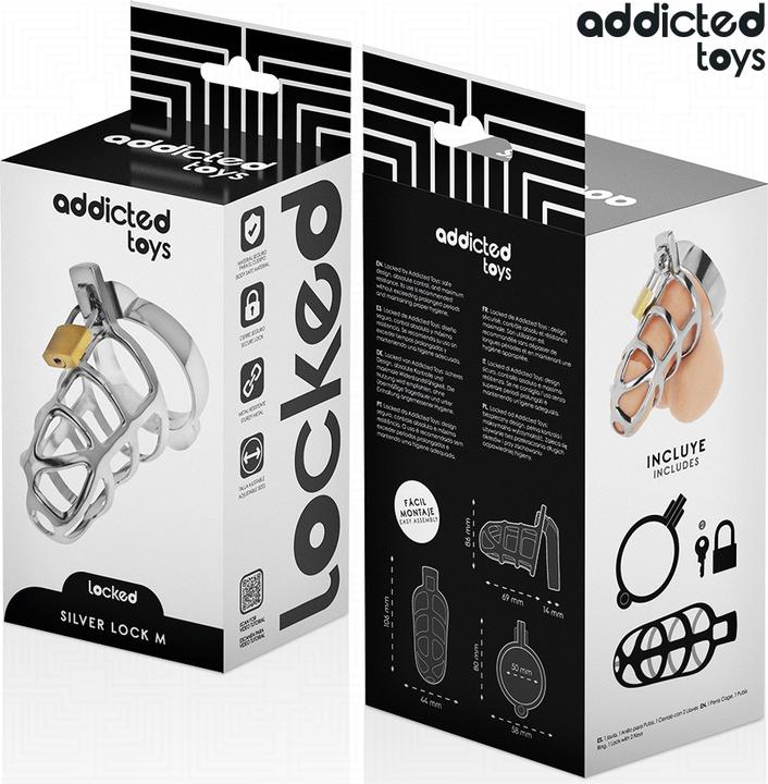 Produktbild Addicted toys Locked - Silbernes Schloss Peniskã„Fig Metall Grã–Sse M