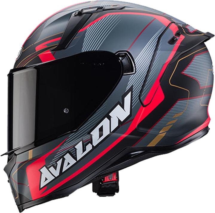 Actual product image Caberg Casque Intégral Avalon X Optic / Noir / Gris / Rouge / Mat (L)