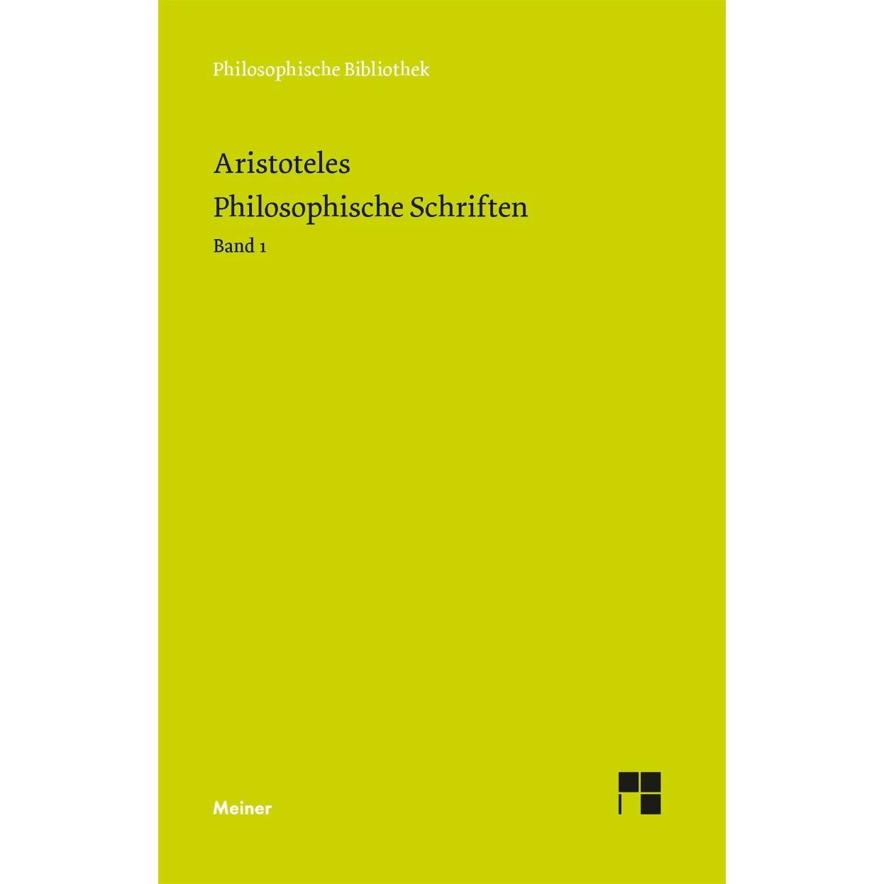 Philosophische Schriften. Band 1, Fachbücher von Aristoteles, Wolfgang Detel, Hans Günter Zekl