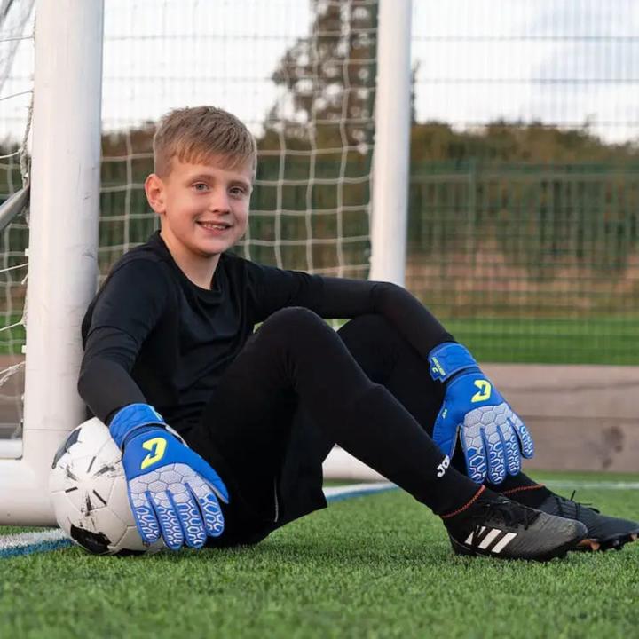 Actual product image Catch & Keep Fussballhandschuhe Fly Kids Blue Soul Gr. 6 Torwart Goalie Handschuhe (6)