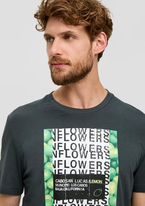 Image du produit S.Oliver T-Shirt Baumwoll-T-Shirt mit Crew Neck und Frontprint (XL)
