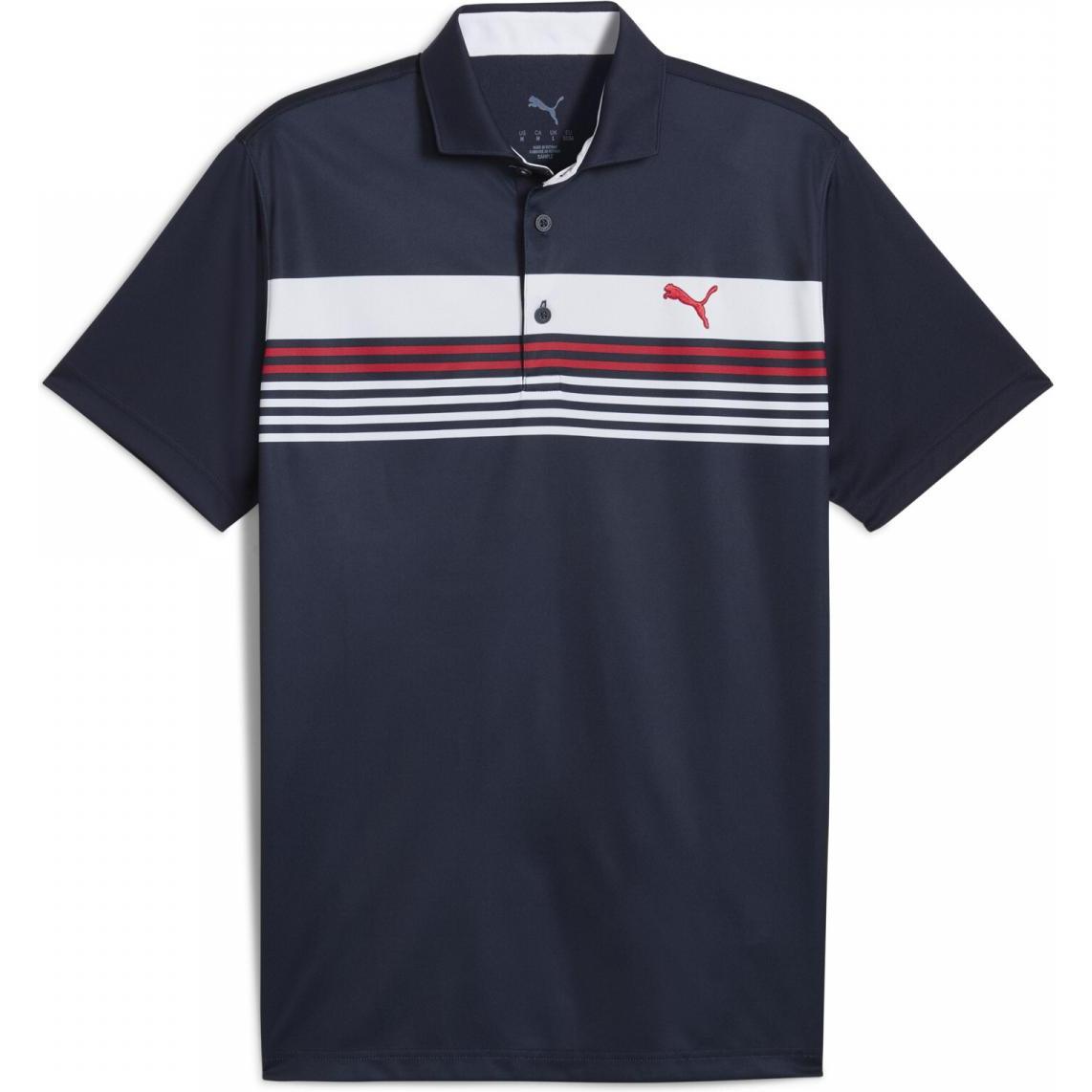 Puma, Herren, Shirt, West Polo, Weiss, Schwarz, (L)