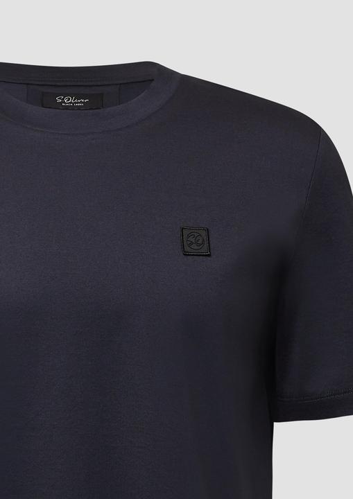 Produktbild S.Oliver T-Shirt T-Shirt aus merzerisierter Baumwolle mit Logo-Detail (M)