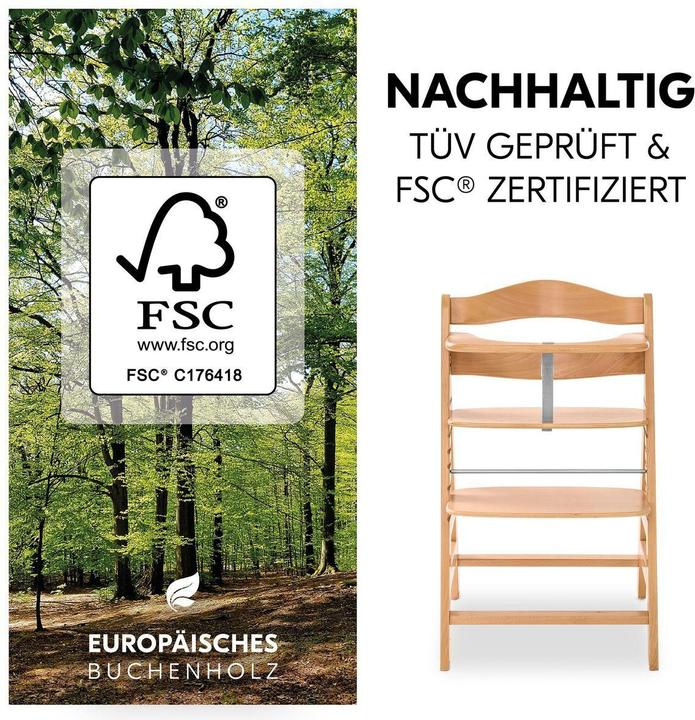 Actual product image Hauck Hochstühle Hochstuhl Alpha Plus - im Sparset inkl. Aubewahrungskorb (Stair high chair)