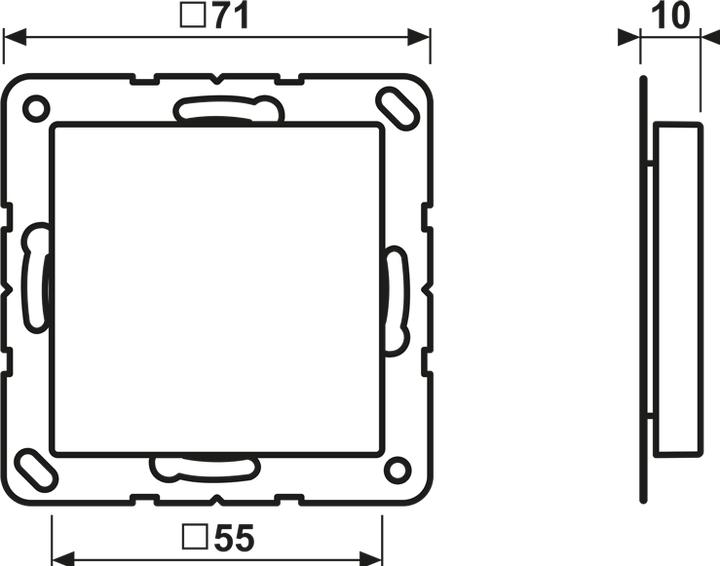 Produktbild JUNG Einsatz Blindabd A bg glz Klemmbef ohne A594-0CH