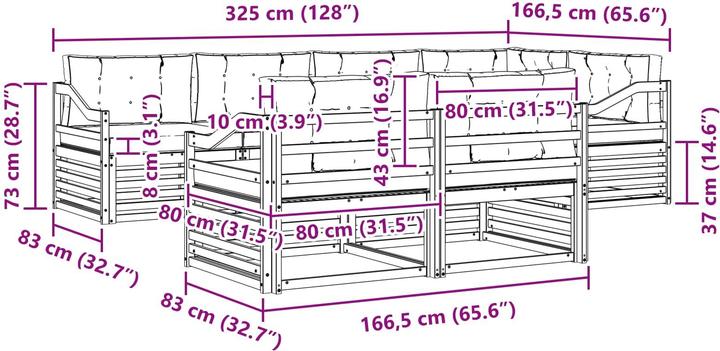 Produktbild vidaXL Outdoor-Sofa