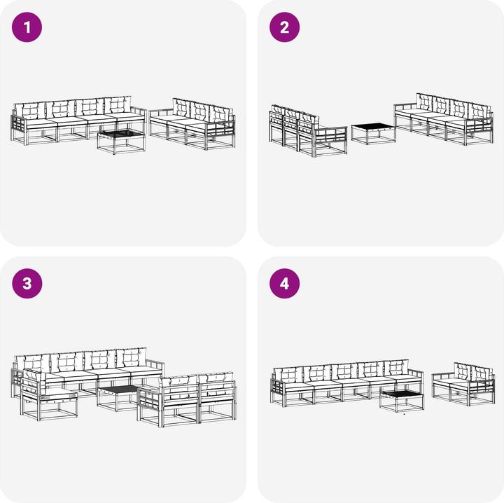 Produktbild vidaXL Outdoor-Sofa
