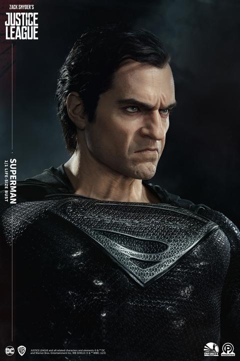 Actual product image Infinity Studios Snyder's Justice League "Superman - Black Version" 1/1 Lifesize Bust