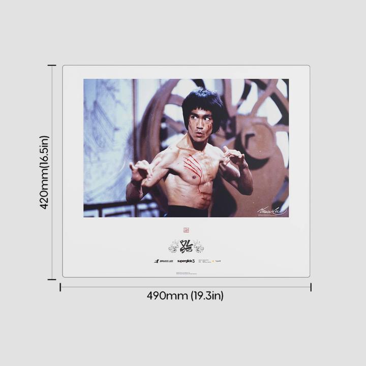 Actual product image Pulsar Superglide glas musemåtte v3 XL (Bruce Lee 85th Ed Billede) Forbedret overfladetekstur gi... (XL)