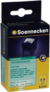 Actual product image Soennecken Ink cartridge 81142 like HP C9352CE 22XL c/m/y - Ink cartridge (M, C, Y)