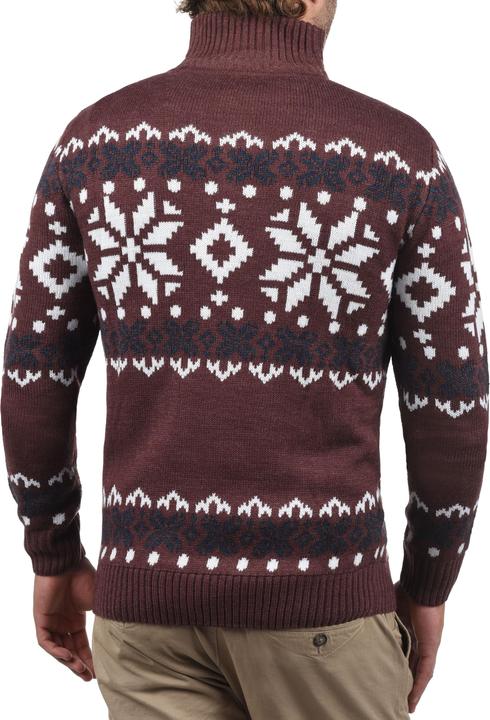Image du produit Solid Norwin Pull En Grosse Maille À Col Camionneur Pull-Over Pour Homme Avec Col Droit (S)