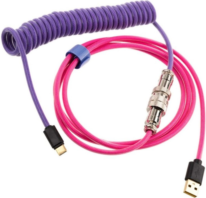 Immagine prodotto Ducky Cavo a spirale Premicord Joker, da USB tipo C a tipo A (1.80 m, USB 2.0)