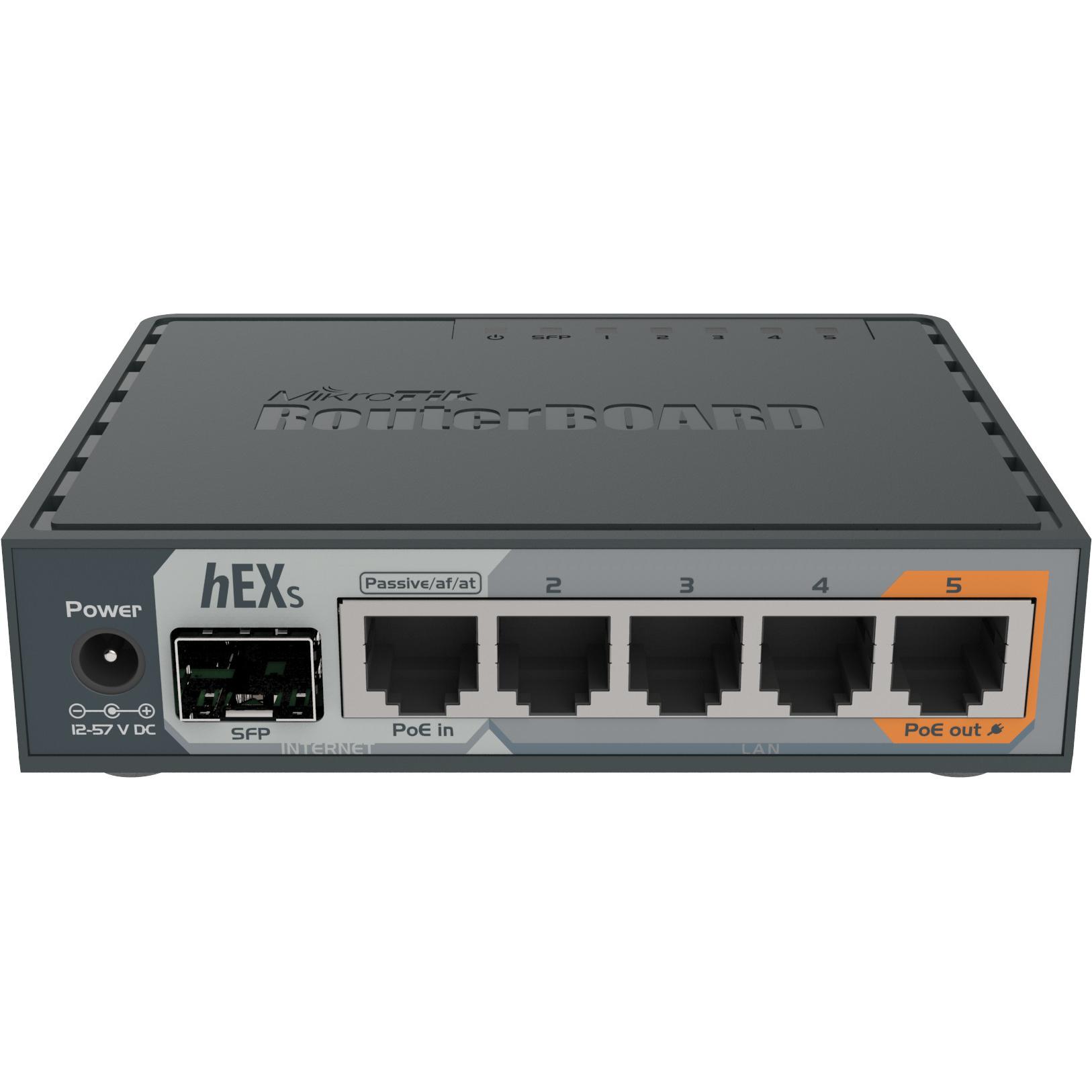 MikroTik Router VPN RB760iGS hEX S, Router, Nero