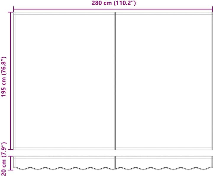 Actual product image vidaXL Einziehbare Markise (2 m)