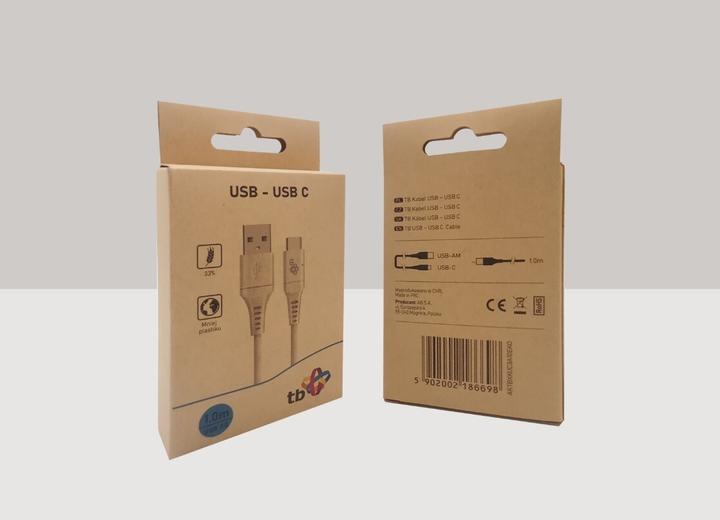 Actual product image Eco friendly USB A 2.0 - USB C cable (1 m)