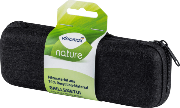 Actual product image dm Visiomax NATURE case with zipper grey or black