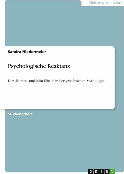 Produktbild Psychologische Reaktanz (Deutsch, 2010)