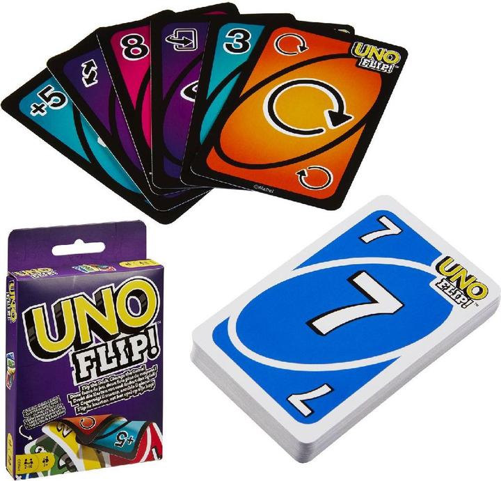 Actual product image Mattel Games Uno Flip (Multilingual, 2 - 10 Players)