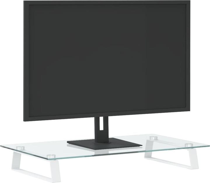 Actual product image VidaXL Monitor stand white 60x35x8 cm tempered glass and