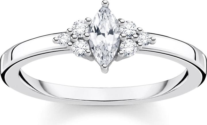 Immagine prodotto Thomas Sabo Anello Vintage Pietre Bianche Argento (58, 925 Argento)