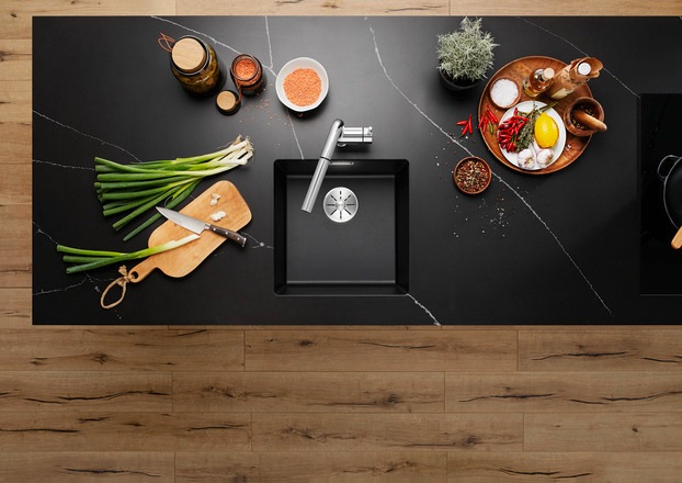 Actual product image Blanco SUBLINE 400-U (Undermount sink, 43 cm, 46 cm)