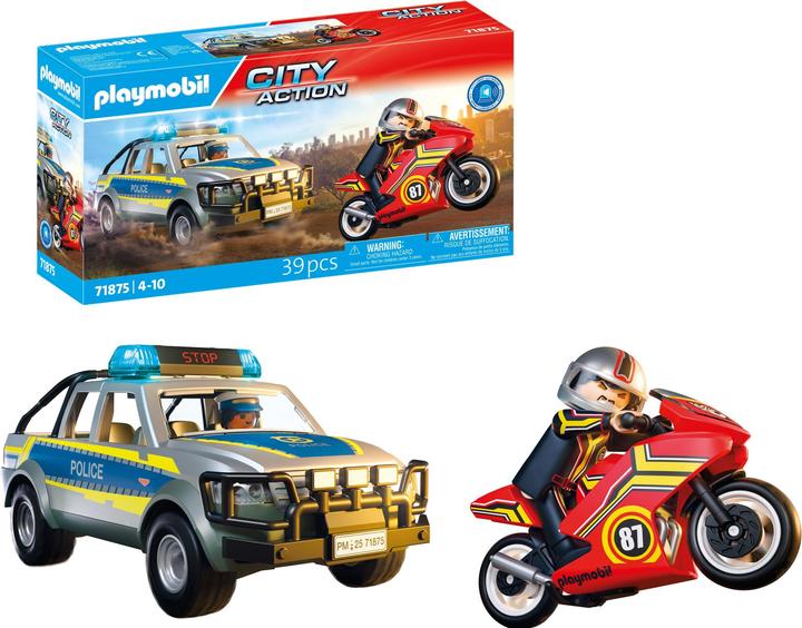 Produktbild Playmobil 71875 Verfolgungsjagd mit Polizei Pick-Up (71875, Playmobil Action Heroes)