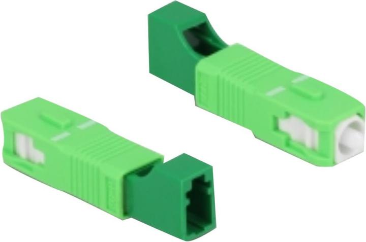 Delock Fibre optique hybride Coupleur SC Simplex mâle vers LC Simplex femelle vert