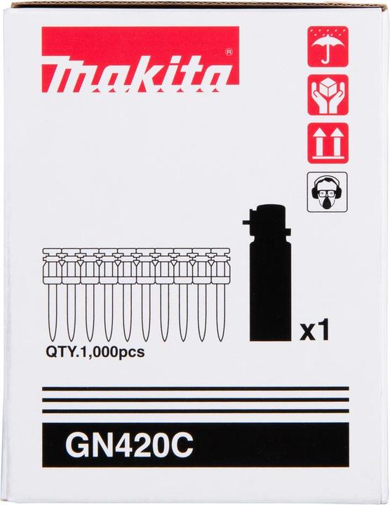 Produktbild Makita Satz Gasflasche und Nägel für Beton Standard 2,6x40mm, 1000 Stk.