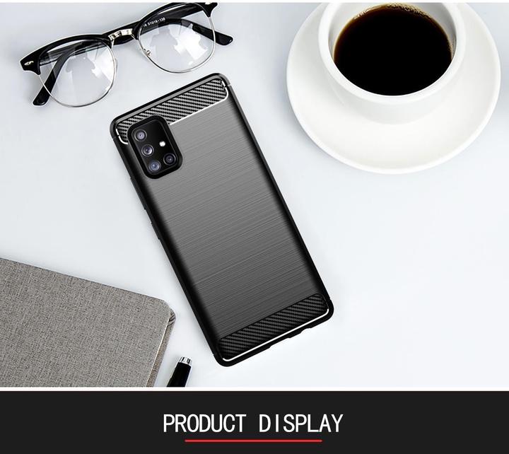 Immagine prodotto Cadorabo TPU Ultra sottile in acciaio inossidabile al carbonio Combi Cover (Samsung Galaxy A71)