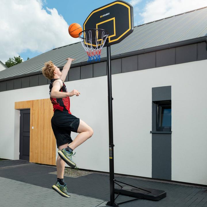 Produktbild Gymrex Basketballkorb mit Ständer Basketballanlage wetterfest Korbanlage 200-305cm