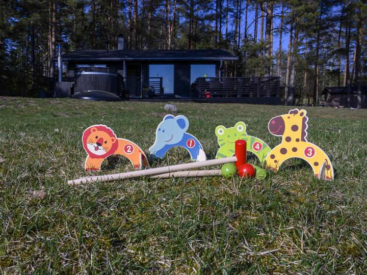 Image du produit Tactic Set de croquet animalier en bois