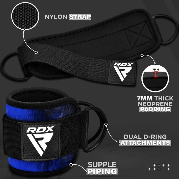 Actual product image Rdx A4 Ankle Straps For Gym Cable Machine