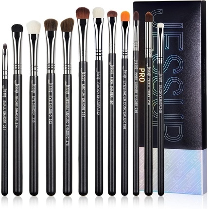 NoName Eyeshadow Makeup Brushes Set 12pcs Eye Make up Brushes Professional Premium Synthetic Eye Sha (Eyebrows)
