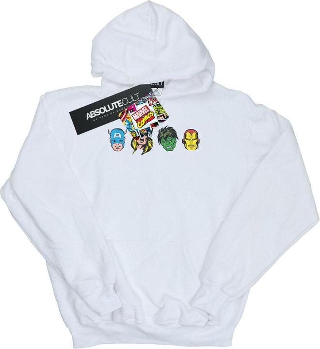 Image du produit - Sweat à capuche AVENGERS COMIC HEADS - Homme (XL)