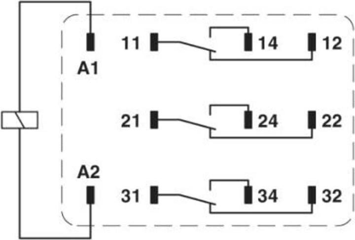 Actual product image Phoenix Contact REL-PR3-125DC/3X21 Relay 125 V/DC 16 A 3 CO 50 pcs.