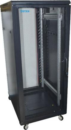 Produktbild Toten System G, 19" Schrank, 18HE, 600x1000, perforierte Fronttür, 800kg, schwarz 19-G6018PP (10.86 HE, 19 Zoll Rack)