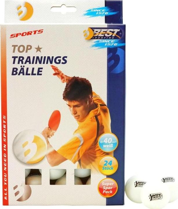 Best Sporting Piłeczki Do Tenisa Stołowego Training 24szt Białe