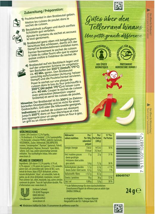 Valori nutrizionali e ingredienti Knorr Würzmix