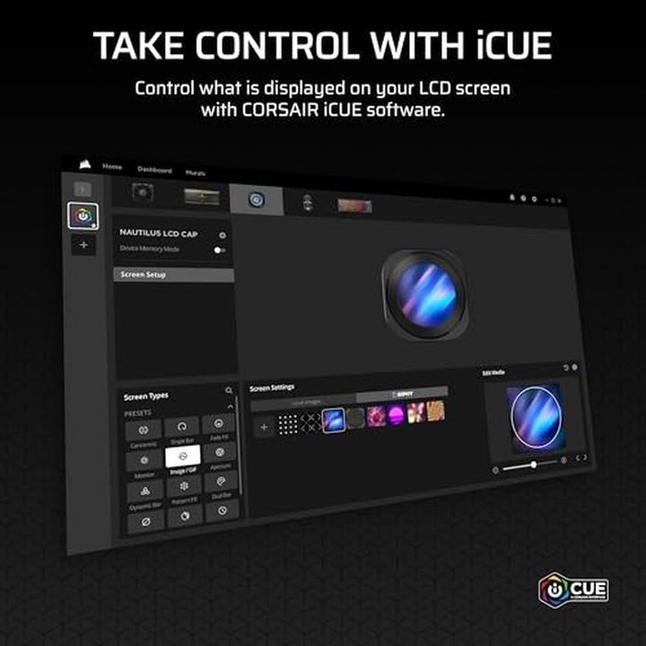 Actual product image Corsair NAUTILUS LCD Module, Black