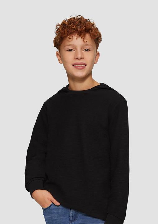 Produktbild s.Oliver T-Shirt Kapuzenpullover mit Rippstruktur (146, 152)