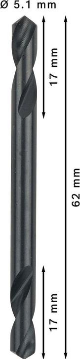Produktbild Bosch Professional Zubehör PRO Metal HSS-G Spiralbohrer mit Doppelklinge, 5,2 x 17 x 62 mm (5.2 mm)