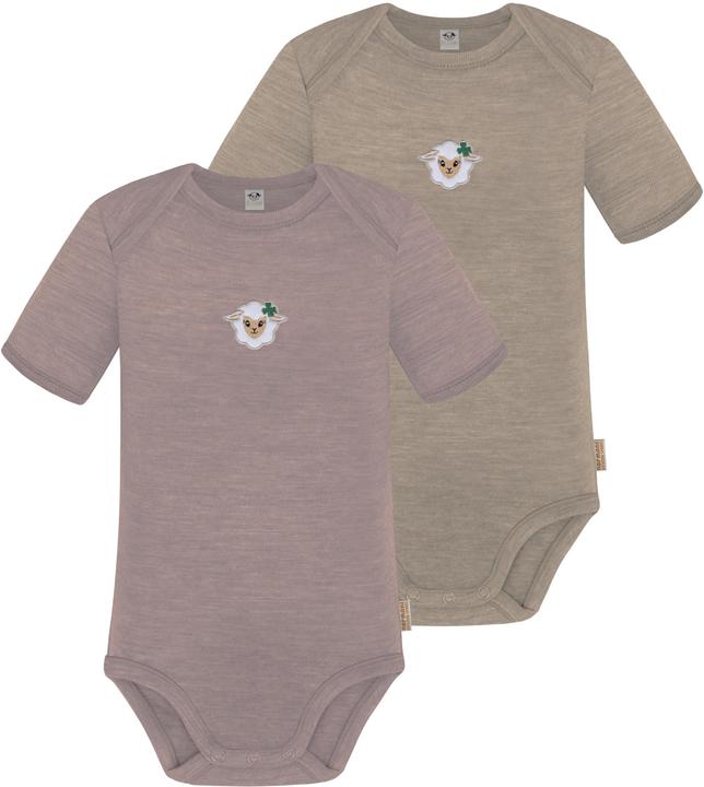Produktbild Normani 2er Set Baby Merino Body Kurzarm „Tauranga" - 9293 (80)