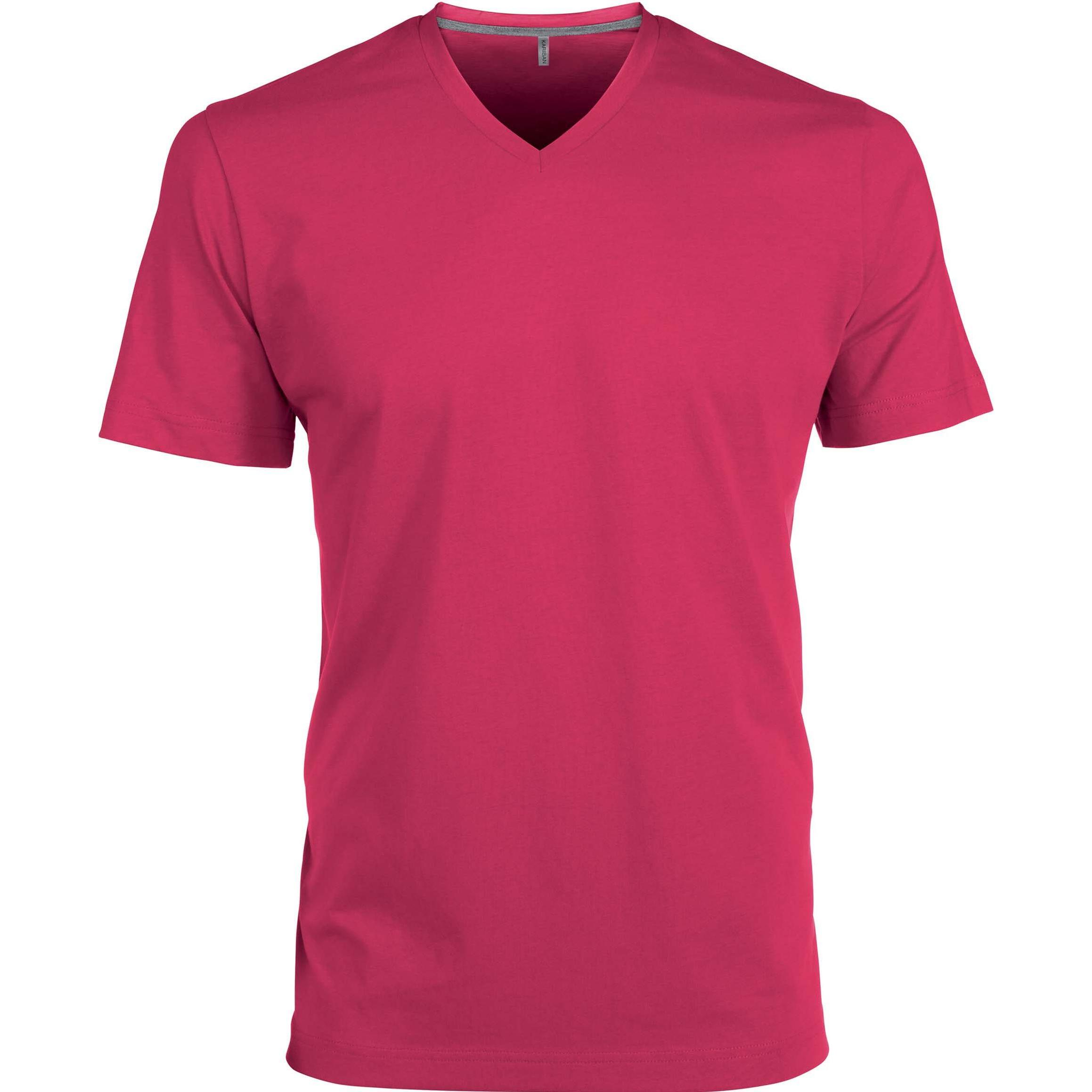 Kariban, Herren, Shirt, Col V, Rosa, (4XL)