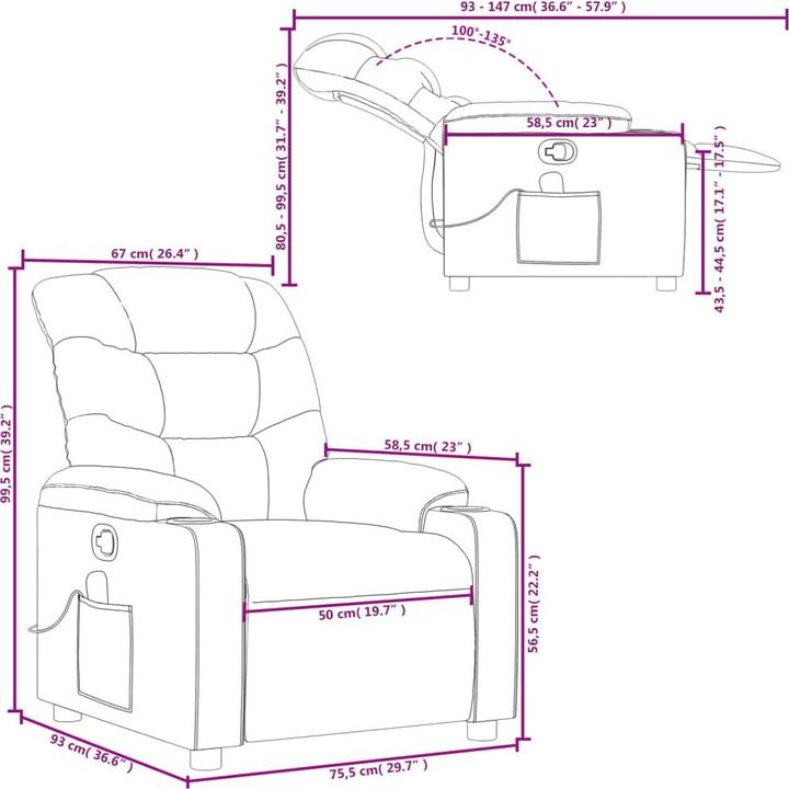 Actual product image VidaXL Massage-Relaxsessel
