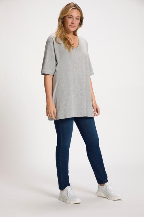 Immagine prodotto Ulla Popken T-shirt dalle linee morbide con scollo a V e mezze maniche (54)