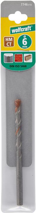 Produktbild wolfcraft 1 Spezial-Betonbohrer HM ø6x100mm (6 mm)