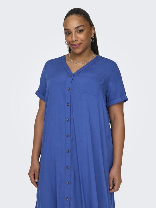 Produktbild Only Locker geschnittenes Curvy Blusenkleid Hemdblusenkleid (46)